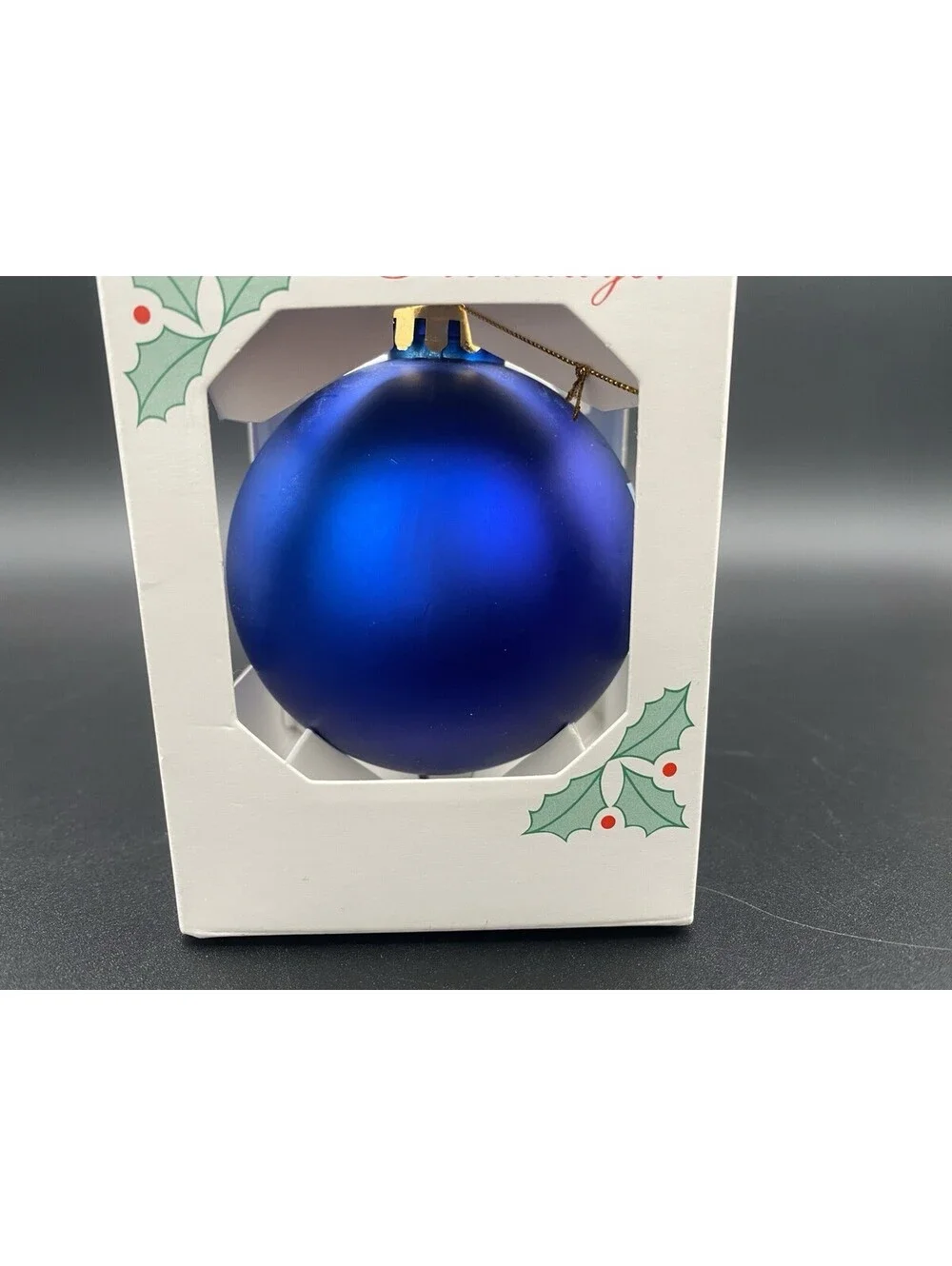 Happy Holidays! Blue Goodwill Ball Christmas Ornament